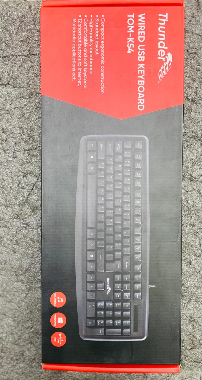 Thunder wired USB Keyboard TOM-K54 Thunder wired USB Keyboard TOM-K54